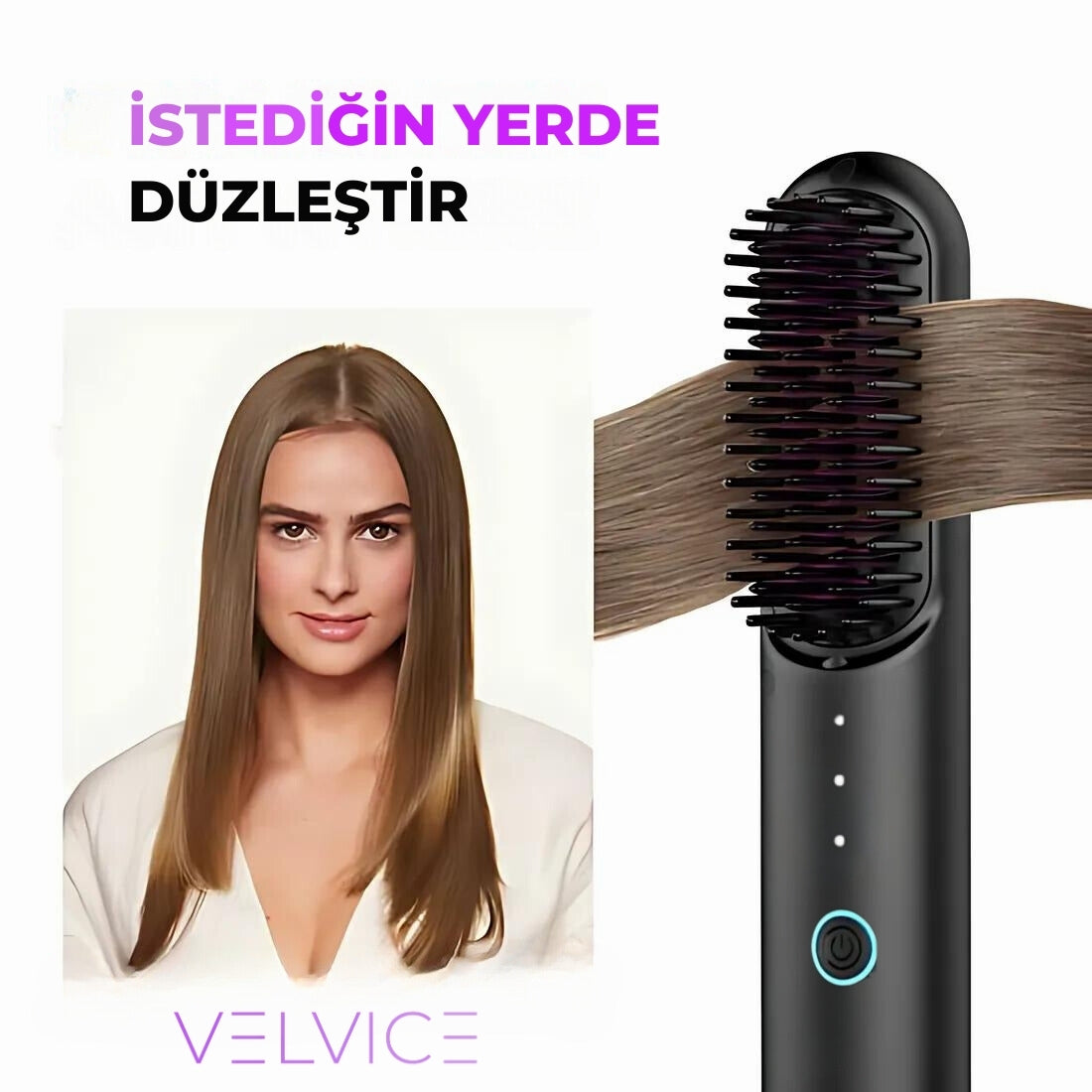 Velvice Kablosuz Saç Düzleştirici